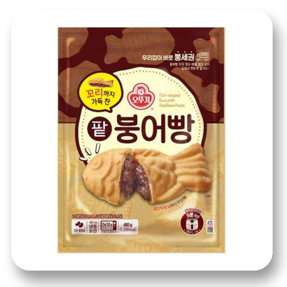 오뚜기 꼬리까지 가득 찬 팥붕어빵 상품 사진